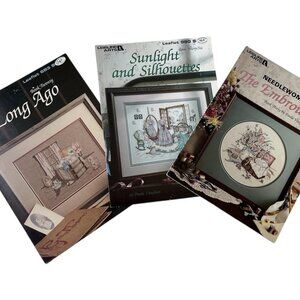 LOT OF 3 PAULA VAUGHAN Counted Cross Stitch Charted Graph Patterns, Full Size